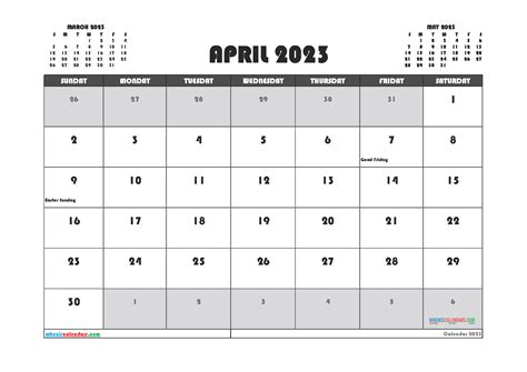 April 2023 Calendar Free Printable Calendar April 2023 Blank Calendar
