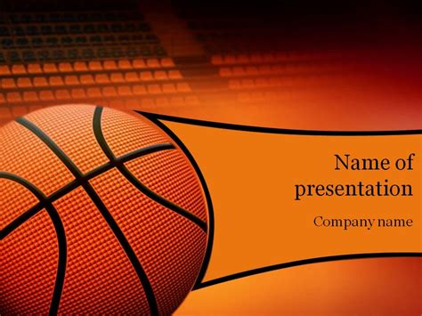 Basketball Game Powerpoint Template And Background For Presentation