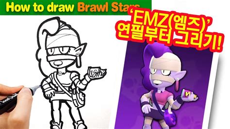 I hope you enjoy this video. 브롤스타즈 엠즈 그리기 draw brawl stars EMZ - YouTube