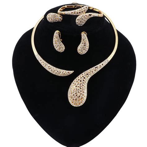 african beads jewelry set dubai womens jewelry set elegant bridal wedding gold color necklace