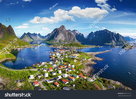 Reine Lofoten Norway The Village Of Reine Under A Sunny