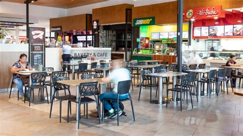 The image gallery carousel displays a single slide at a time. Food Court Now Open - Mt Ommaney Centre
