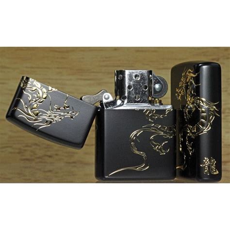 Amazing designs make these dragon zippo lighters extraordinary gifts. ZIPPO Lighter DRAGON Matte Black/ Gold 2BKG-DR Japan Model ...