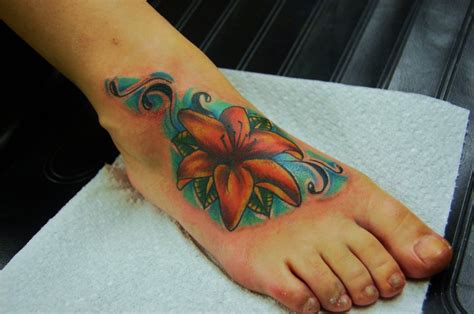 New Inspiration 42 Lily Flower Tattoo On Foot