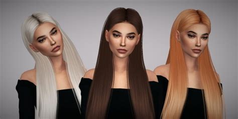 Sims 4 Hairs ~ Aveline Sims Skysims 125 Hair Retextured