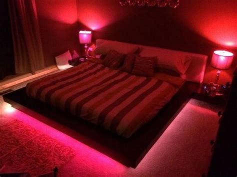 35+ Wonderful LED Decorating Lights Ideas | Bedroom red, Red rooms, Red