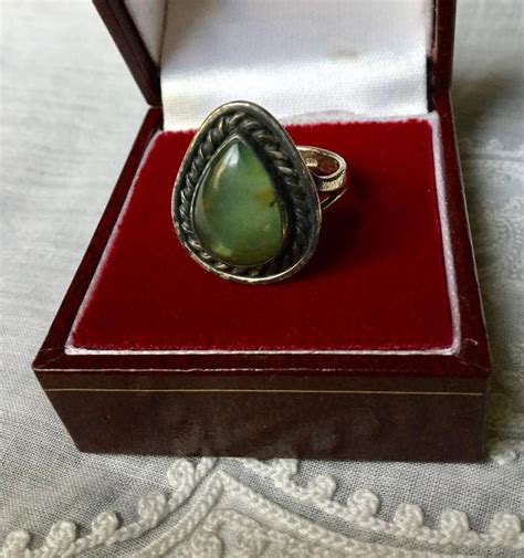 Vintage Natural Chrysoprase Sterling Ring Original Etsy France
