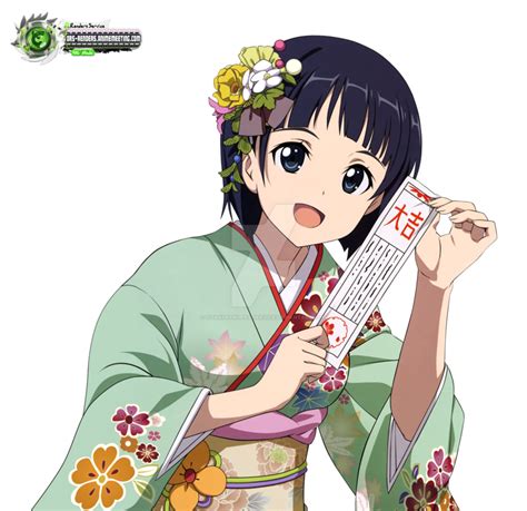 Sword Art Online Suguha Kirigaya Kawaiii Ny Kimono By Otakurenders
