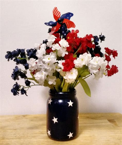 4th Of July Arrangement Independence Day Flowers Red White And Blue