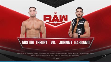 Wwe Raw Austin Theory Vs Johnny Gargano Youtube