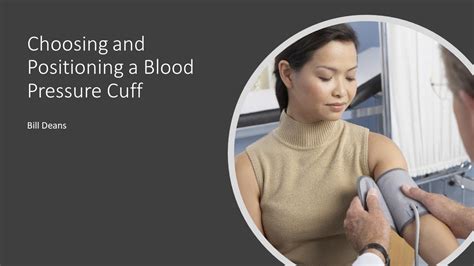 Choosing And Positioning A Blood Pressure Cuff Youtube
