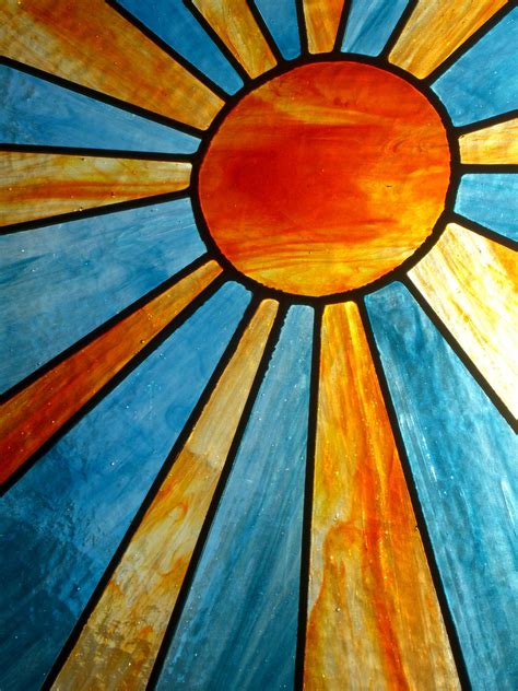 Sunburst Stained Glass Stained Glass Art Sunburst