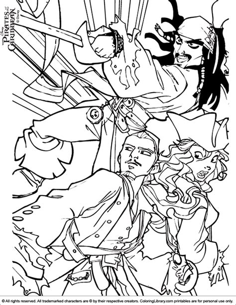 Fun Pirates Of The Caribbean Coloring Page Coloring Library