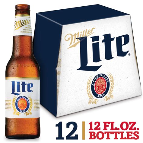 Miller Lite Lager Beer Light Beer Beer 12 Pack 12 Fl Oz Bottles 42
