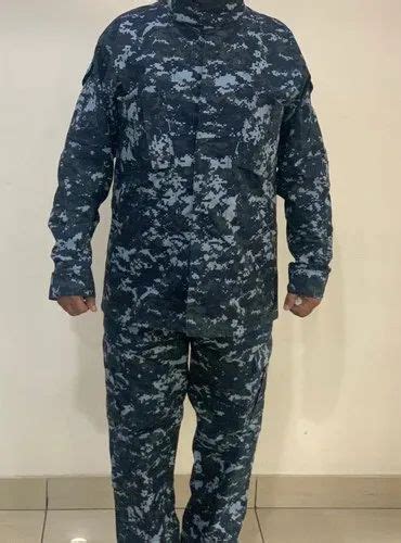 Cotton Polyester Indian Navy Camouflage Digital Uniform Size Large At