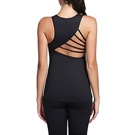 Tulucky Womens Soft Lightweight Cowl Back Tops Yoga Fitness Sports