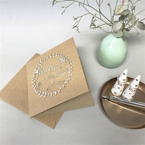 Add up to 6 photos! Personalised Married Wedding Card By Hickory Dickory Designs | notonthehighstreet.com