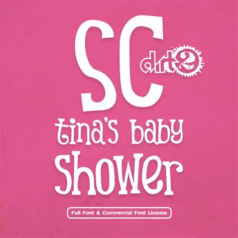 Please enter your email address receive a free font daily from fonts101.com in your. SC Tina's Baby Shower Full Font and Commercial License ...