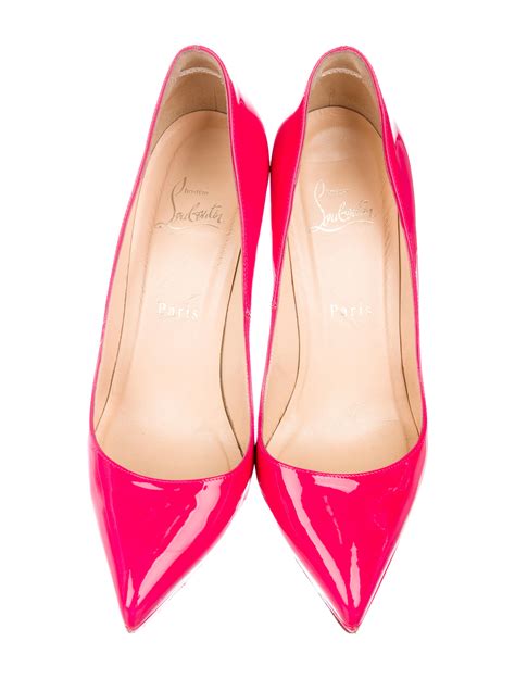 Christian Louboutin Patent Leather Pointed Toe Pumps Shoes