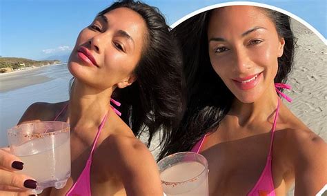 Nicole Scherzinger Puts On A Busty Display In A Tiny Hot Pink Bikini On The Beach In Mexico
