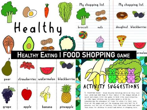 Healthy Eating Food Shopping Game 7 Activities 3 Lessons Teaching Resources
