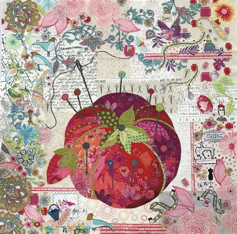 Recently, i've been researching pincushions, especially antique style pincushions. Collage Kits by Laura Heine