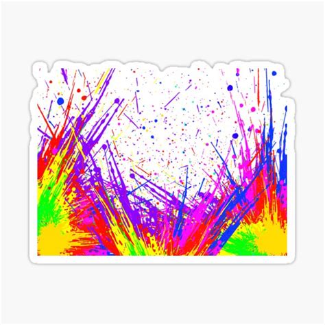 Rainbow Paint Spatter Sticker By Plantlegend Redbubble