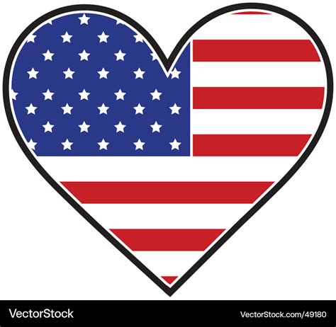 American Flag Heart Svg