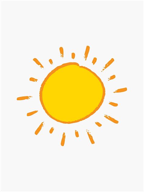 Simple Sun Sticker For Sale By Janachesnut Redbubble