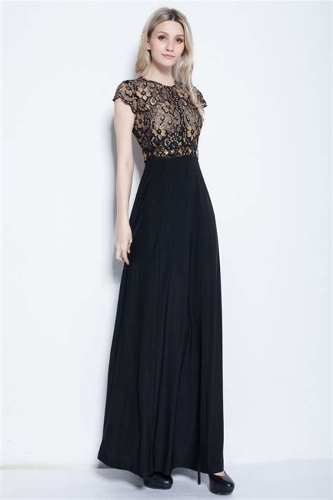 Gorgeous Floor Length Black Prom Gown Evening Dresses Thecelebritydresses