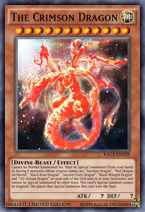 Reverse of arcadia the player's character gets a mark. The Crimson Dragon by Kai1411 | Yugioh dragon cards ...