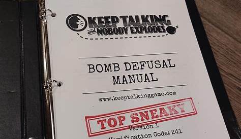 My Top Sneaky stamp goes very well with my Bomb Defusal Manual. : r