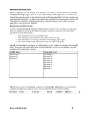 5 mineral id gizmo minerals density student exploration mineral identification answer key gizmos mineral key docx mineral key use the following mineral identification se key pdf student exploration student exploration mineral identification gizmo answer mineral. Lab Lesson 5 - Minerals (1).docx - Mineral Identification In this assignment you will identify ...