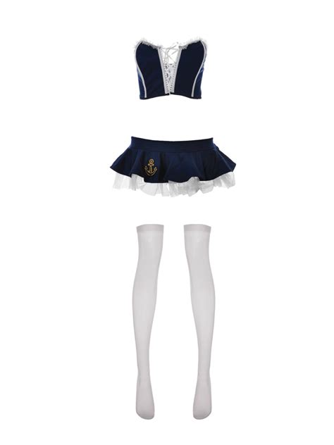 comfortwear store oshmoments® all rights reserved satin sailor costume navy blue and white