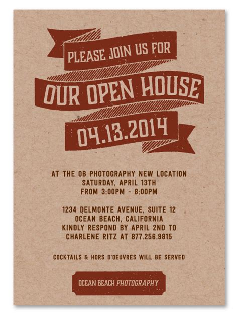 Make custom invitations and announcements for every special occasion! Open House Invitations