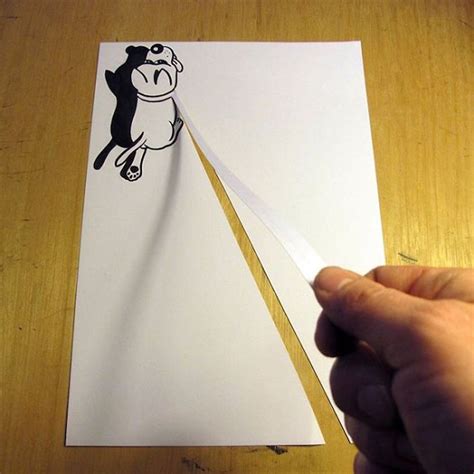 Artist Brings His Drawings To Life Using Simple Paper Folds