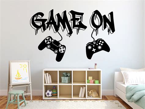 Gamer Wall Decal Loading Controller Video Game Wall Decals Etsy