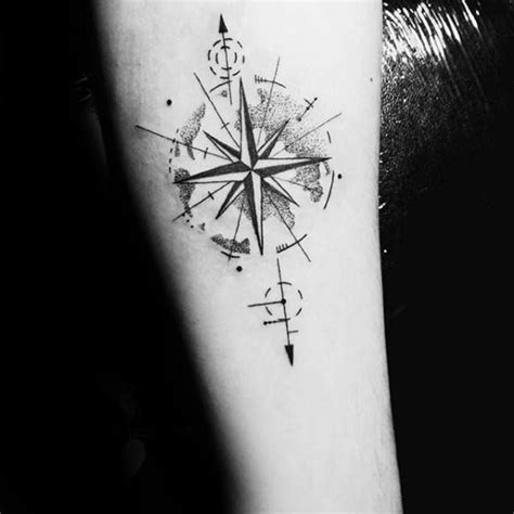 Geometric Compass Tattoo Ideas For Men Foto Kolekcija