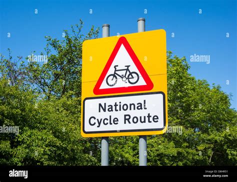 National Cycle Route Sign Englanduk Stock Photo Alamy