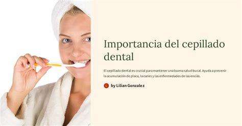 Importancia Del Cepillado Dental