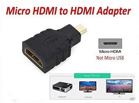 Scm Pro Micro Hdmi Male To Hdmi Female Converter Adapter Shree Tejas