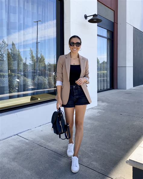 Blazer Shorts And Sneaker Outfit Life With Jazz