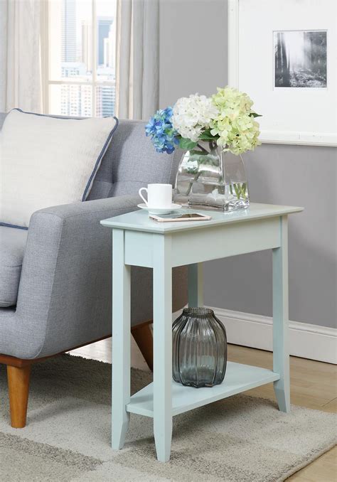 Convenience Concepts American Heritage Wedge End Table Sea Foam Blue