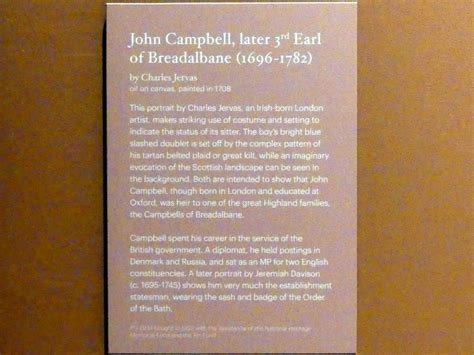 John Campbell 3 Earl Of Breadalbane 1696 1782 Charles Jervas 1708