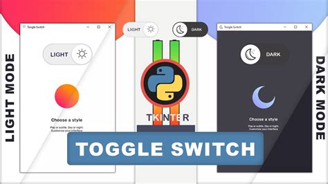 Lightdark Theme Toggle Switch Using Python Tkinter Python Project