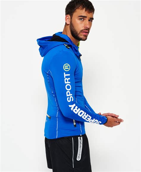 Superdry Sports Athletic Kapuzenjacke Mit Einsatz Herren Hoodies Und