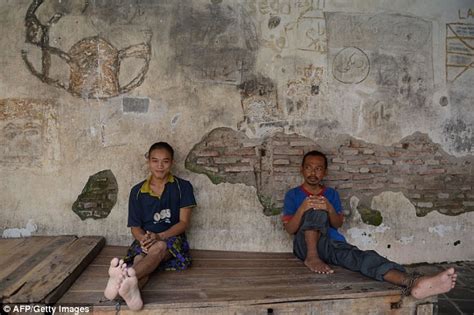 18 800 Indonesians With Mental Illness Languish In Shackles And Face Sexual Abuse Daily Mail