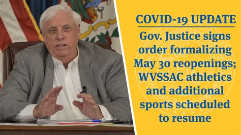 Covid 19 Update Gov Justice Signs Order Formalizing May 30 Reopenings