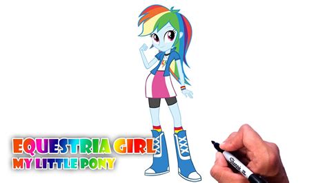How To Draw Rainbow Dash Equestria Girls My Little Pony Youtube