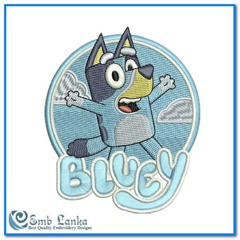 Bluey The Dog 5 Embroidery Design Emblanka Embroidery Designs Dog